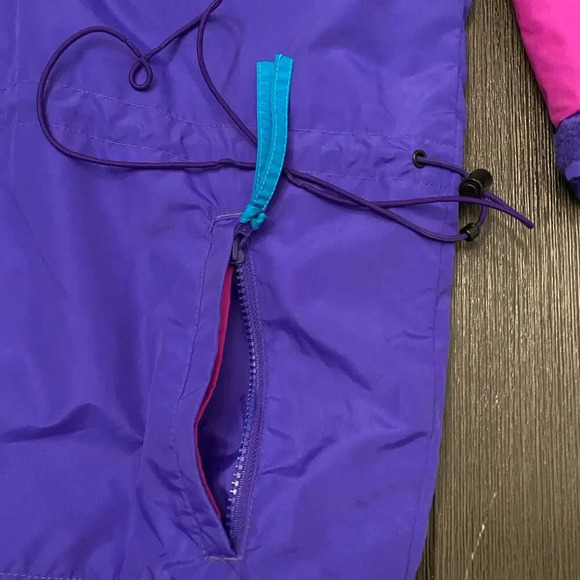 Columbia Sportswear RS Windbreaker Pink Purple Teal Retro 80s 90s Jacket Size XL - Picture 10 of 16